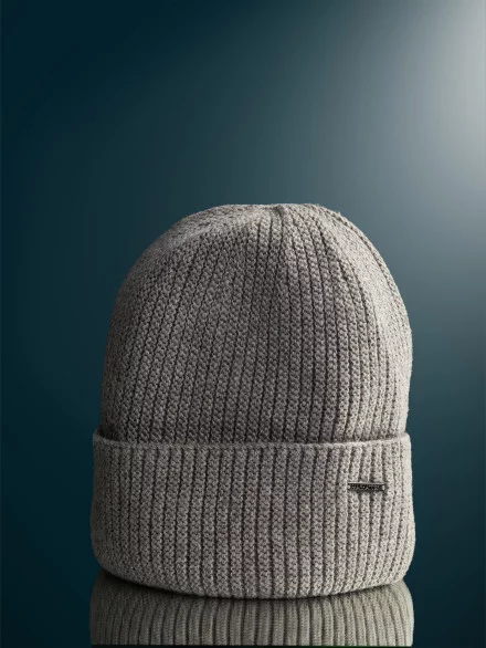 Шапка мужская 11658 MARHATTER серо-бежевая