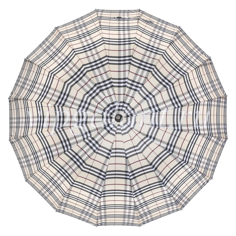 Зонт-трость Almas 437, 16 спицы, ручка прямая кожа Зонт-трость Almas 437, 16 спицы, ручка прямая кожа