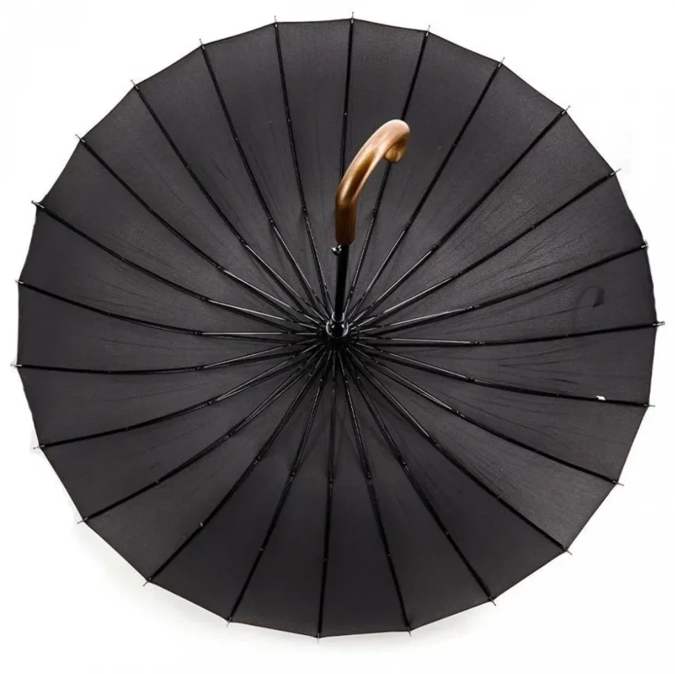Зонт-трость семейный Pasio 135, 24 спицы, ручка крюк дерево