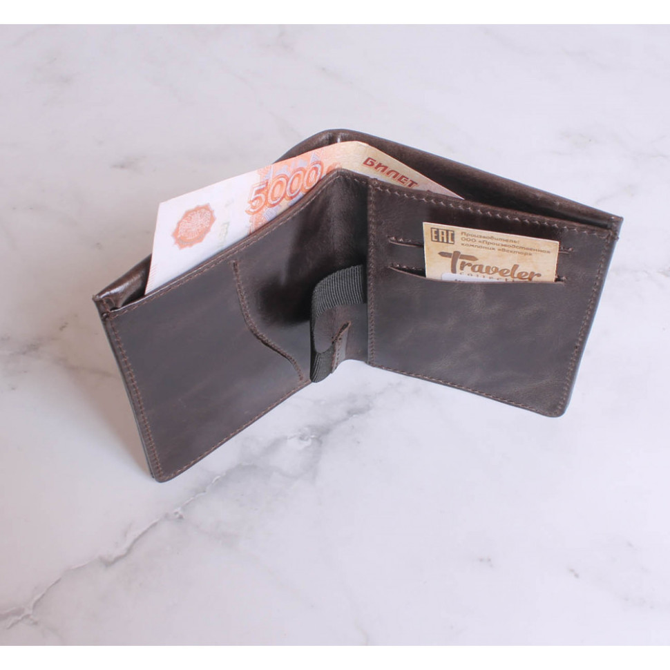 Портмоне мужское ПМ-432-1921 "Traveler" шоколад