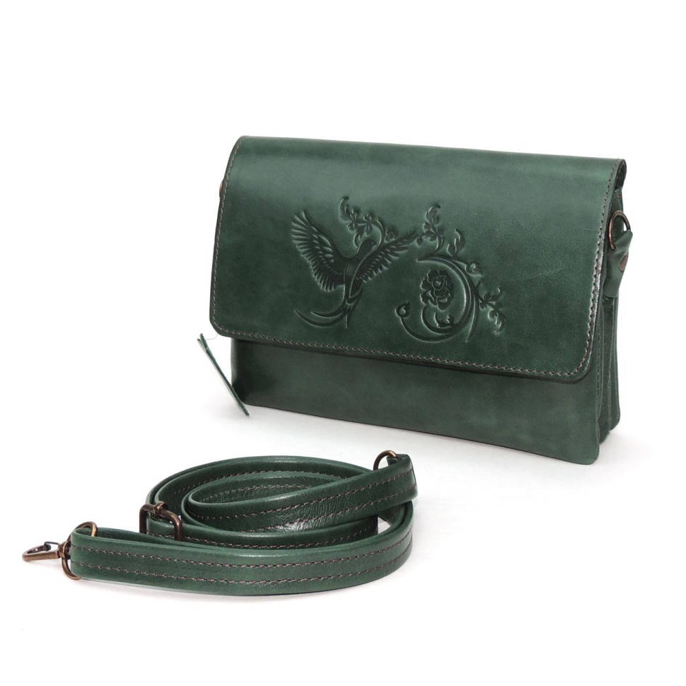 Сумка женская Natalia Kalinovskaya, «Гринли» Птица зеленая