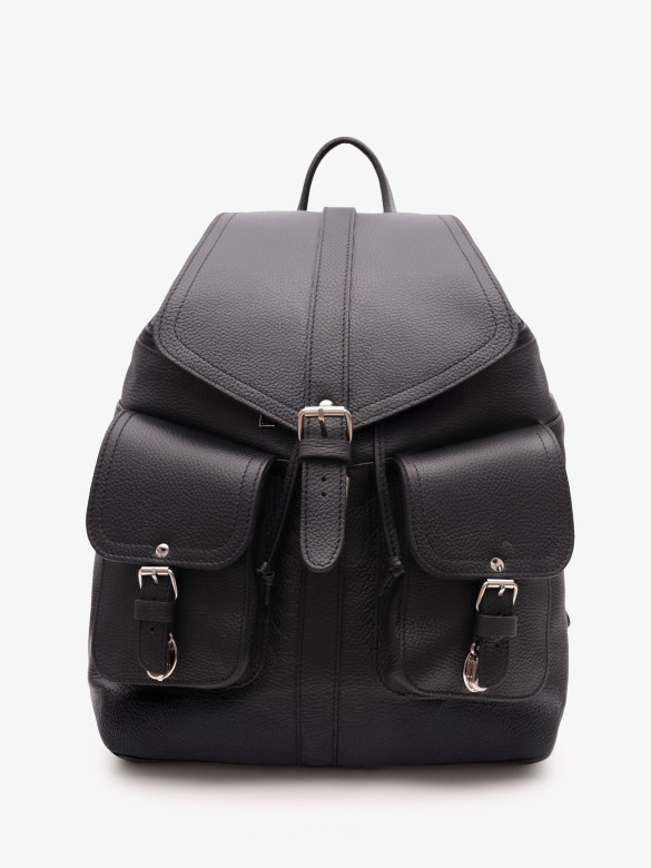 Кожаный рюкзак RHino 16-02 чёрный