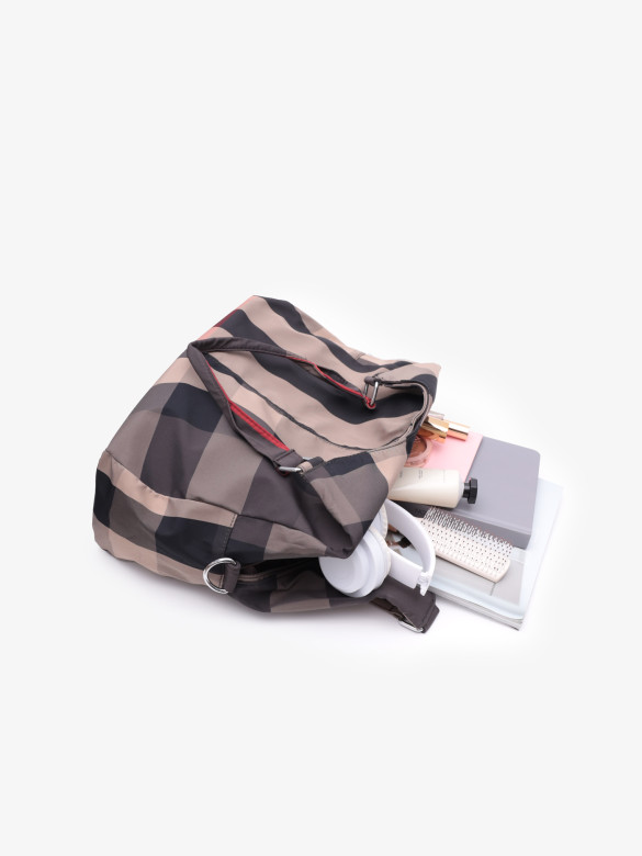 Сумка женская Runyi 08 серая клетка