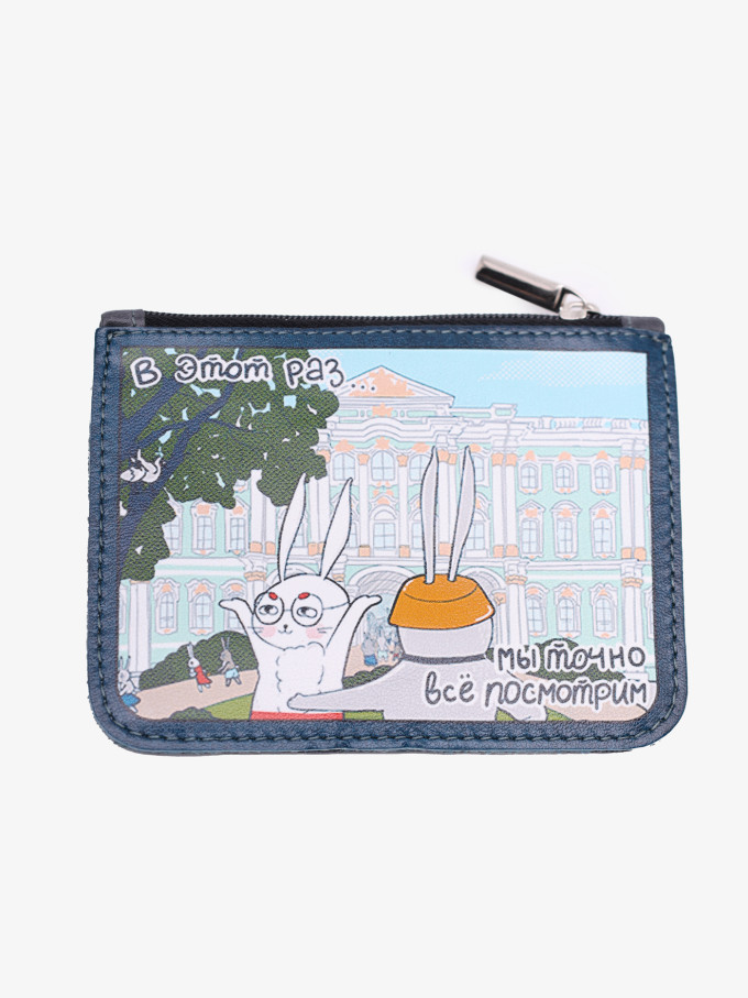 Картхолдер-монетница П-801ft-1940/105 синий Картхолдер-монетница П-801ft-1940/105 синий