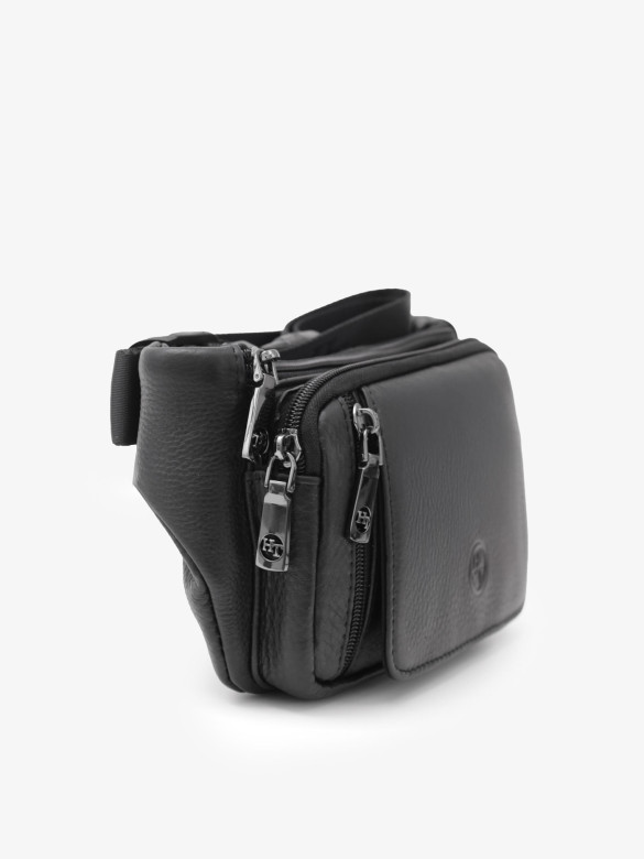 Мужская сумка на пояс Hight Touch 8786-34 черная