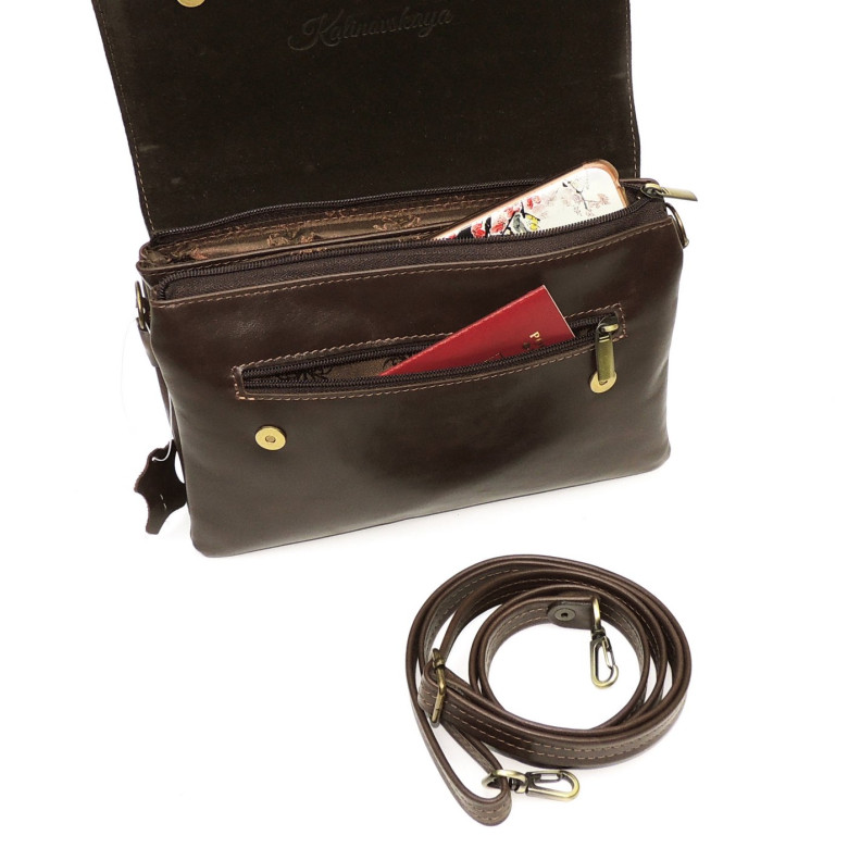 Женская кожаная сумка Natalia Kalinovskaya С44т "Асиа" коричневая