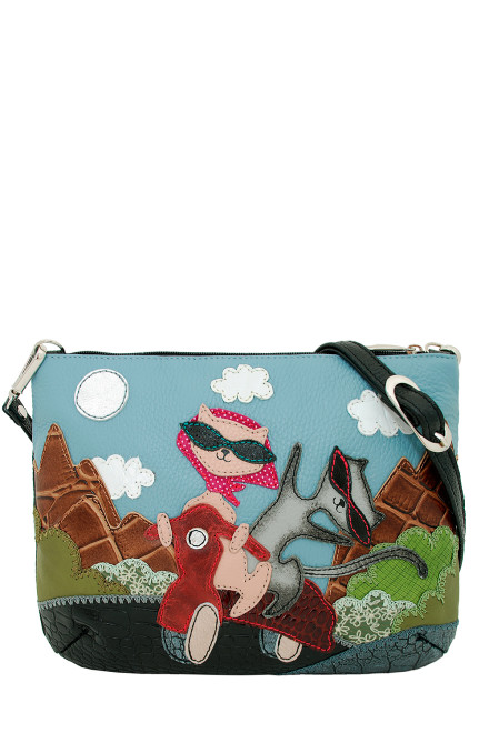 Сумка женская Protege, ДС-261-173 Кот №49 чёрная Сумка женская Protege, ДС-261-173 Кот №49 чёрная