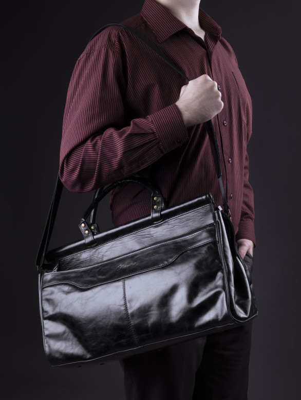 Сумка дорожная Baggins 1077 черная пулл-ап