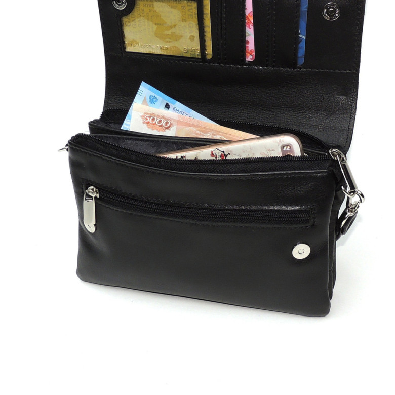 Черная женская кожаная сумка Natalia Kalinovskaya «Мальта»