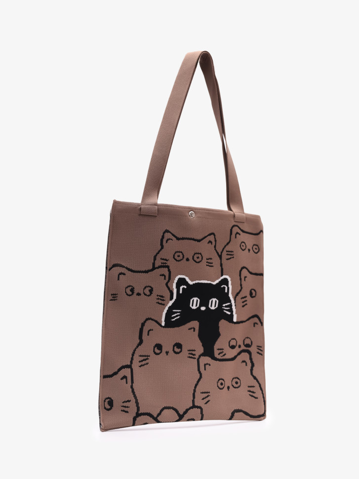 Сумка-шопер Baggins Cat коричневая