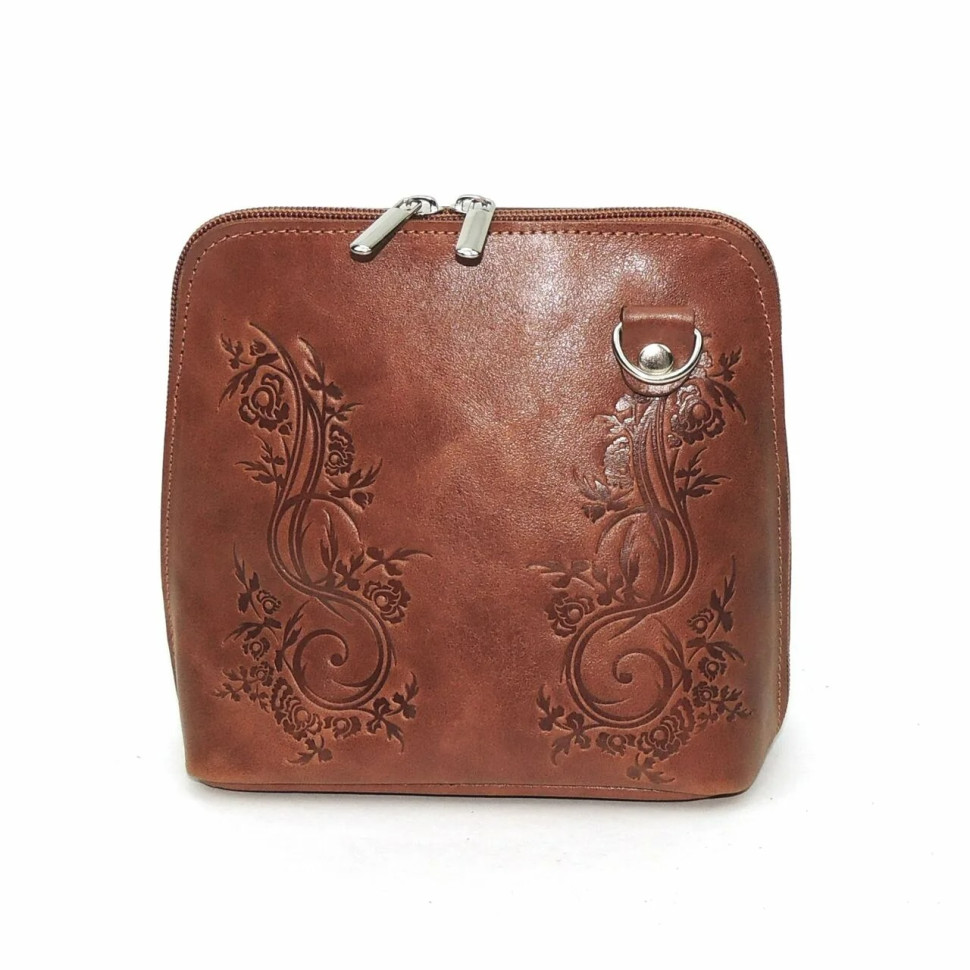 Сумка женская Natalia Kalinovskaya С83т.601 «Леверн» растение рыжая Сумка женская Natalia Kalinovskaya С83т.601 «Леверн» растение рыжая