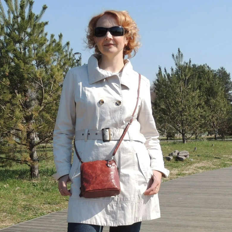 Сумка женская Natalia Kalinovskaya С83т.601 «Леверн» растение рыжая Сумка женская Natalia Kalinovskaya С83т.601 «Леверн» растение рыжая