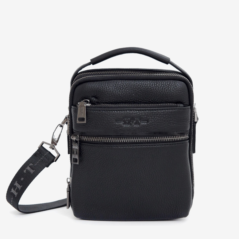 Мужская сумка через плечо Hight Touch 407-13 чёрная Мужская сумка через плечо Hight Touch 407-13 чёрная