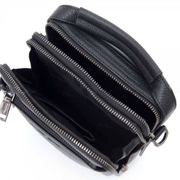 Мужская сумка через плечо Hight Touch 407-13 чёрная Мужская сумка через плечо Hight Touch 407-13 чёрная