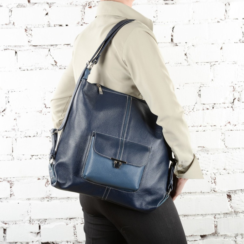 Сумка-рюкзак Sumkov 284 синий джинс