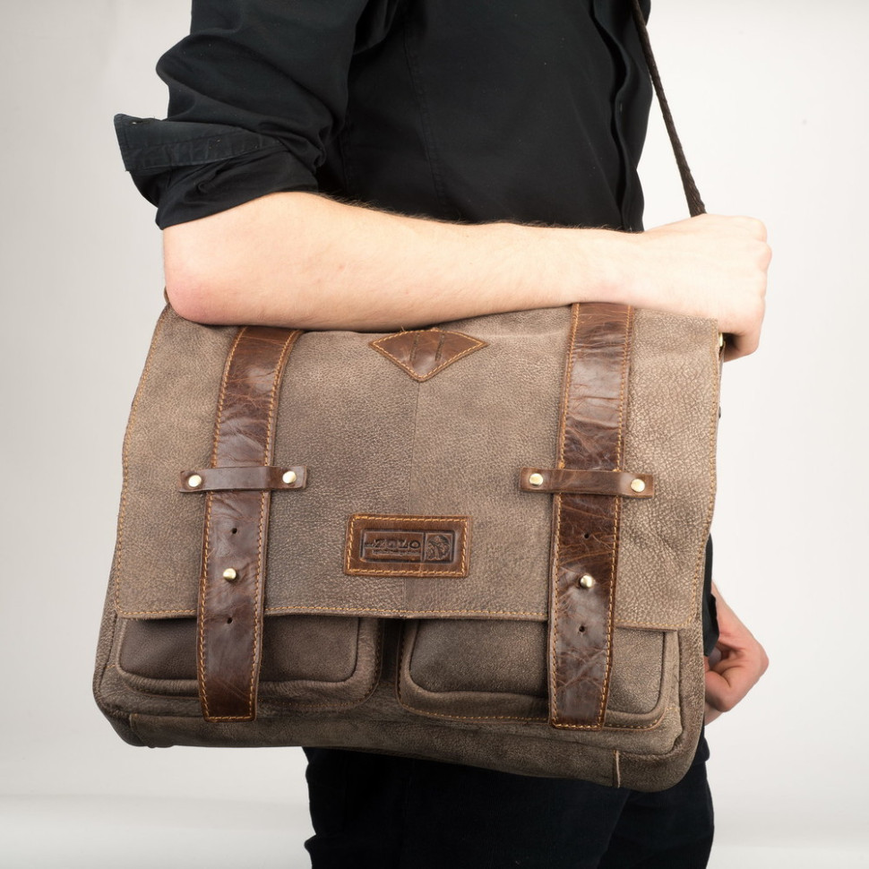 Сумка-планшет мужская XL Zolo, 1138-8 cognac