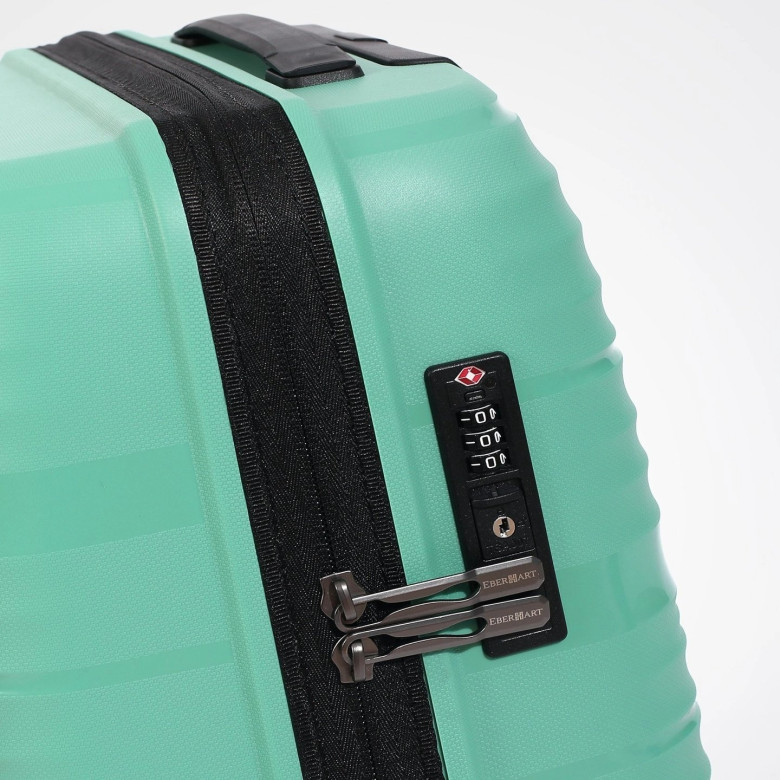 Чемодан Eberhart Wave 46W-022 полипропилен 4 колеса зелёный