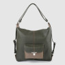 Сумка-рюкзак Sumkov 284 зелёная/бежевая Сумка-рюкзак Sumkov 284 зелёная/бежевая