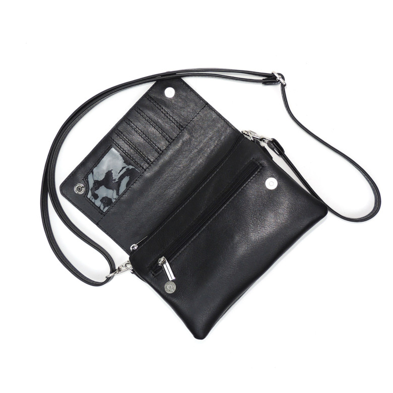 Черная женская кожаная сумка Natalia Kalinovskaya «Мальта» Растение