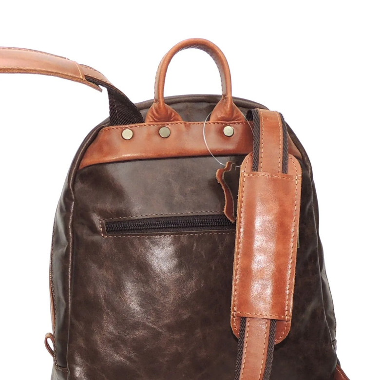 Рюкзак женский Natalia Kalinovskaya Р-43.602-1 «Леона» коричневый/рыжий гладкий Рюкзак женский Natalia Kalinovskaya Р-43.602-1 «Леона» коричневый/рыжий гладкий