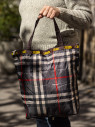 Сумка-трансформер Ж01-05 клетка коричневая
