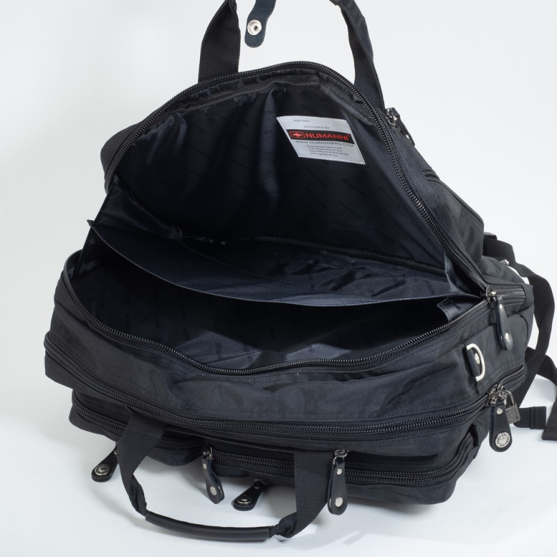 Сумка-рюкзак трансформер из текстиля Numanni 356 чёрная