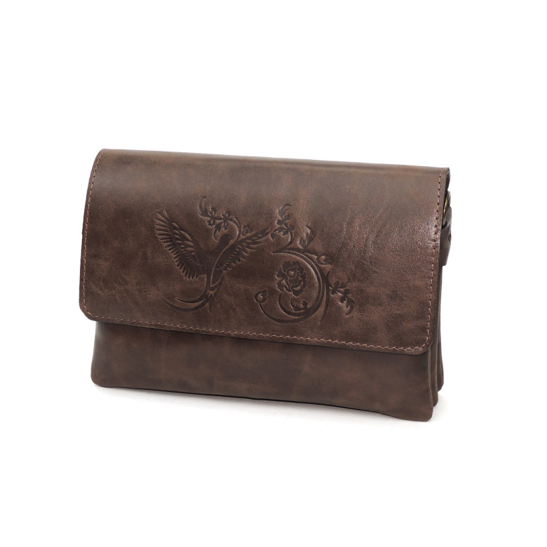 Коричневая женская кожаная сумка Natalia Kalinovskaya С74п-622 «Аллегра» 