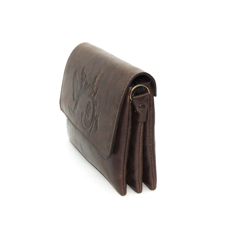 Коричневая женская кожаная сумка Natalia Kalinovskaya С74п-622 «Аллегра» 