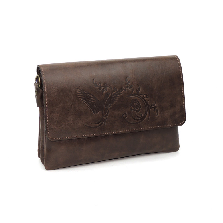 Коричневая женская кожаная сумка Natalia Kalinovskaya С74п-622 «Аллегра» 