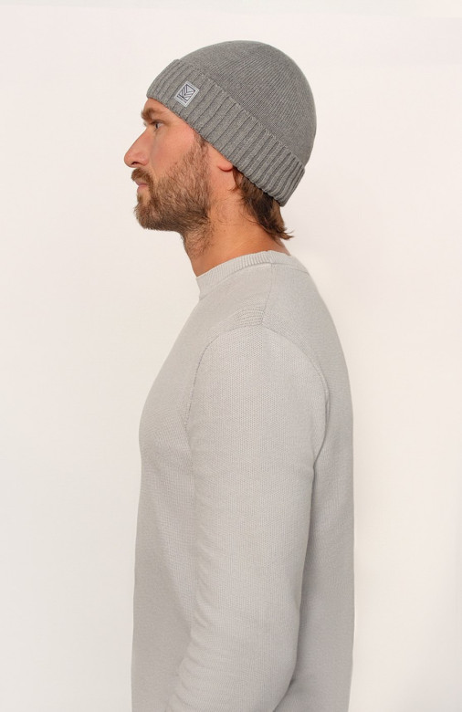 Мужская шапка 12896 MARHATTER серый меланж