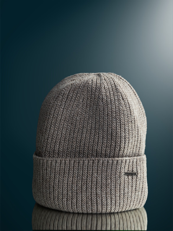 Шапка мужская 11658 MARHATTER серо-бежевая