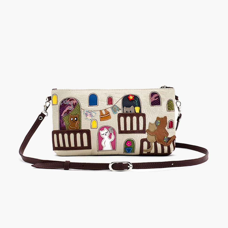 Кожаный клатч Protege, 251-81 "Кот №48" мокко