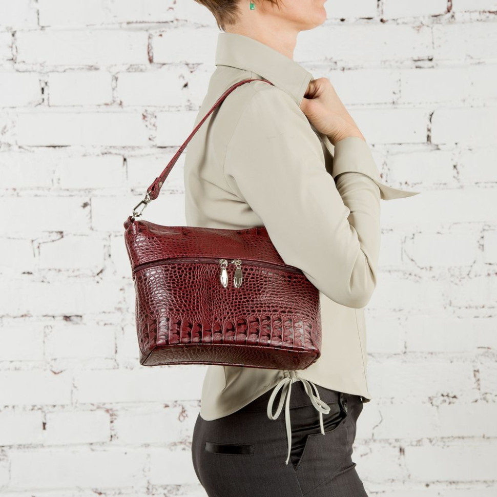 Сумка женская Sumkov 276 чёрная кайман