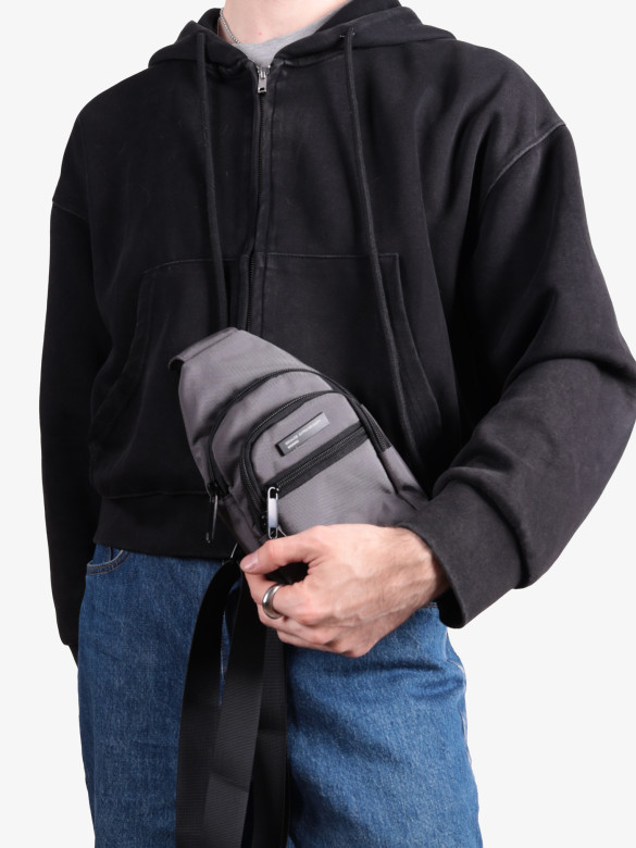 Рюкзак на одно плечо Baggins 6924 серый