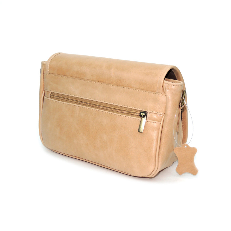 Бежевая женская кожаная сумка Natalia Kalinovskaya «Лана» С93