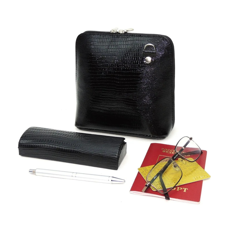 Сумка женская Natalia Kalinovskaya С 83р.911 «Бенте» чёрная рептилия Сумка женская Natalia Kalinovskaya С 83р.911 «Бенте» чёрная рептилия