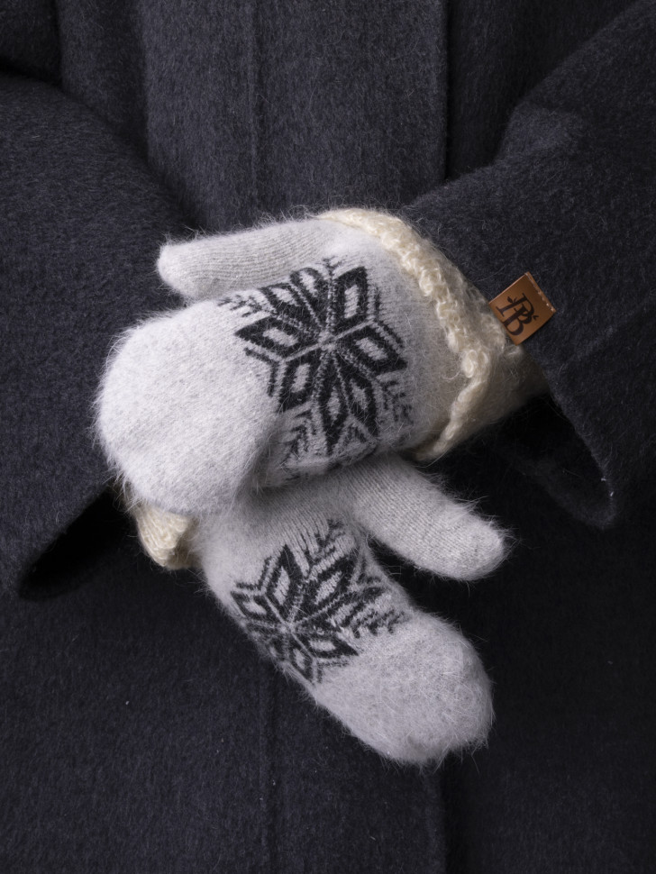 Варежки женские Корона 3046 св.серые Варежки женские Корона 3046 св.серые