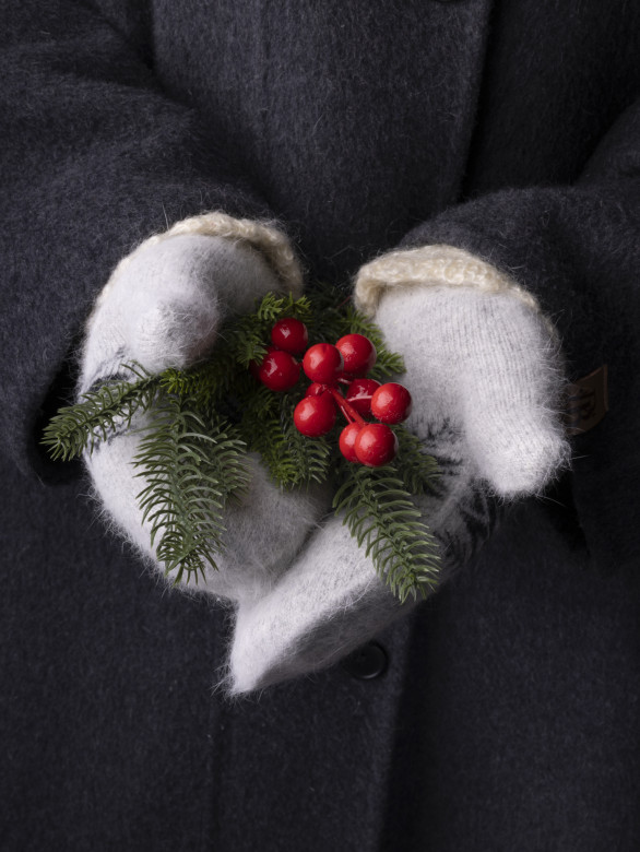 Варежки женские Корона 3046 св.серые Варежки женские Корона 3046 св.серые