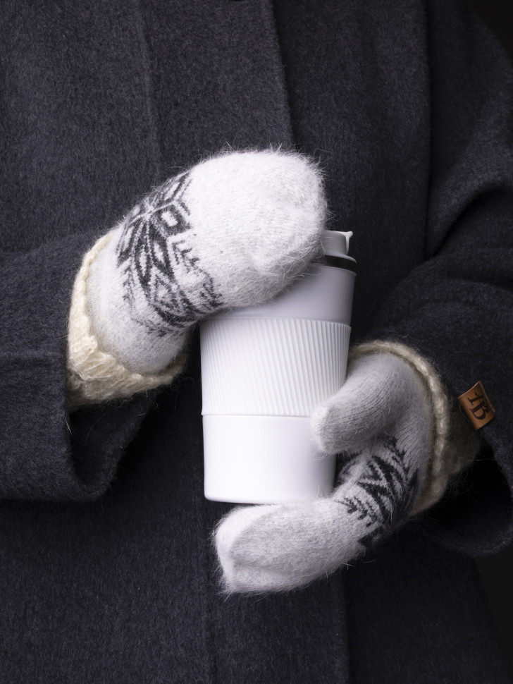 Варежки женские Корона 3046 св.серые Варежки женские Корона 3046 св.серые