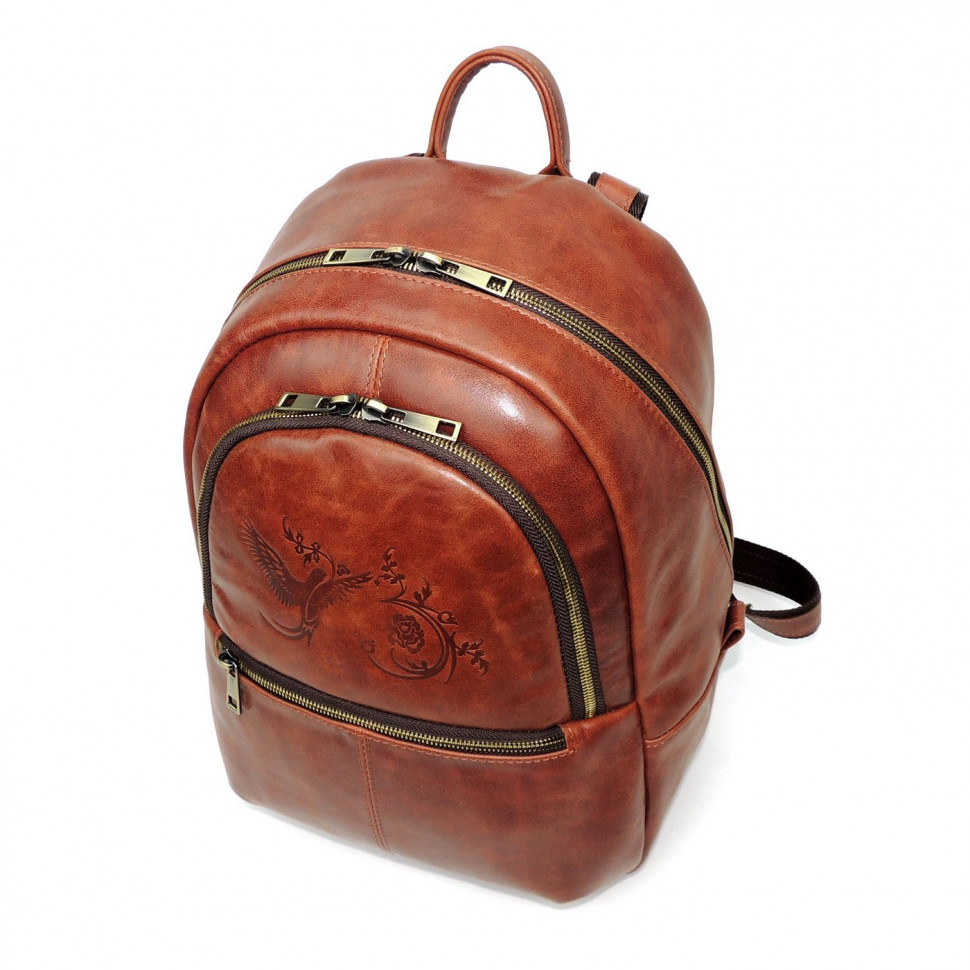 Рюкзак женский Natalia Kalinovskaya, Р43-602 «Като» рыжий/коричневый Рюкзак женский Natalia Kalinovskaya, Р43-602 «Като» рыжий/коричневый