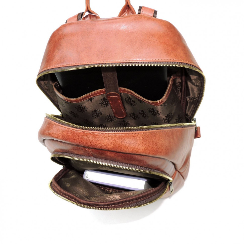 Рюкзак женский Natalia Kalinovskaya, Р43-602 «Като» рыжий/коричневый Рюкзак женский Natalia Kalinovskaya, Р43-602 «Като» рыжий/коричневый