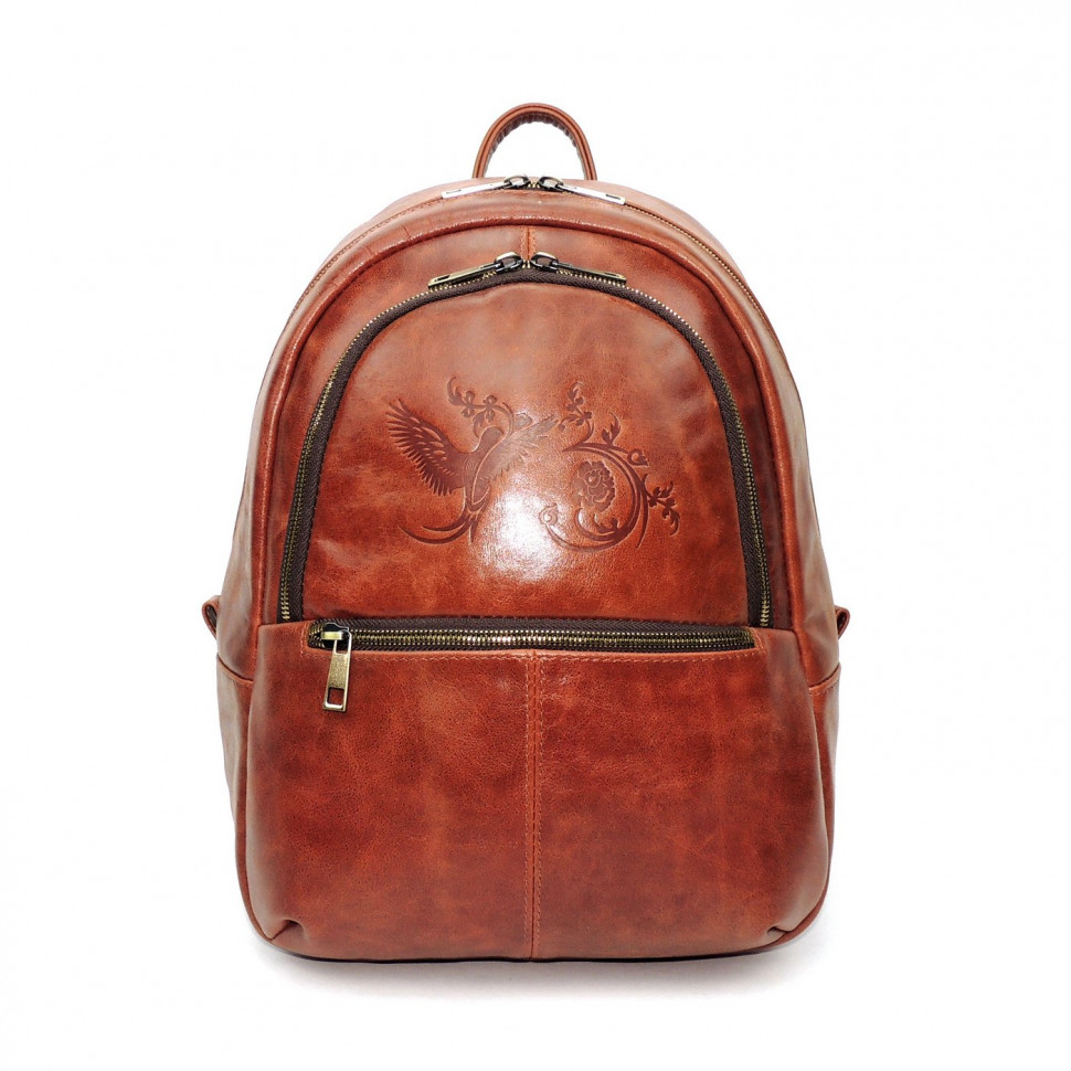 Рюкзак женский Natalia Kalinovskaya, Р43-602 «Като» рыжий/коричневый Рюкзак женский Natalia Kalinovskaya, Р43-602 «Като» рыжий/коричневый