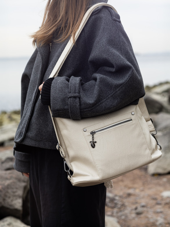 Сумка-рюкзак Roseshow 83130 молочный(46)