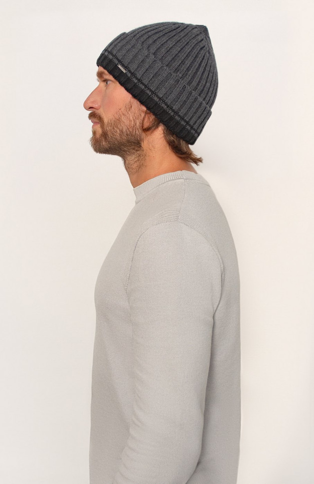 Мужская шапка 12777 MARHATTER серая