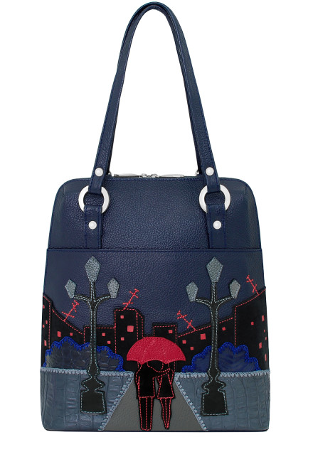 Сумка-трансформер женская Protege, ДС-226-212 Город № 24 синяя Сумка-трансформер женская Protege, ДС-226-212 Город № 24 синяя