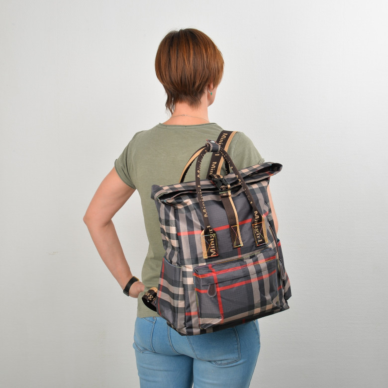 Сумка-рюкзак Minigirl 20175 коты коричневая Сумка-рюкзак Minigirl 20175 коты коричневая