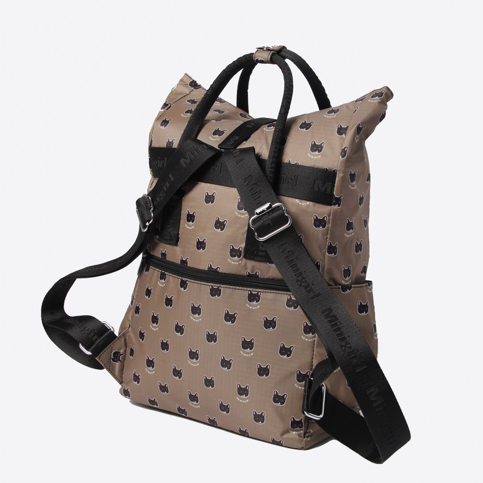 Сумка-рюкзак Minigirl 20175 коты коричневая