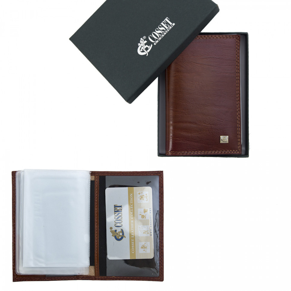 Обложка для автодокументов Cosset, F14-327-455 коричневый Обложка для автодокументов Cosset, F14-327-455 коричневый
