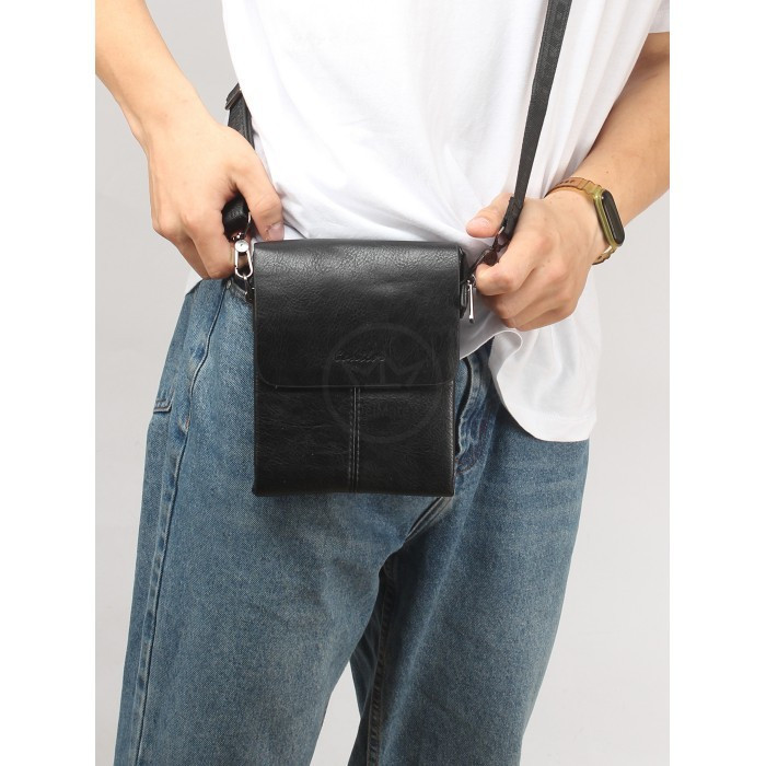 Мужская сумка-планшет из экокожи Cantlor Y03-1 чёрная