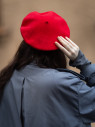 Берет женский Stigler, кармин